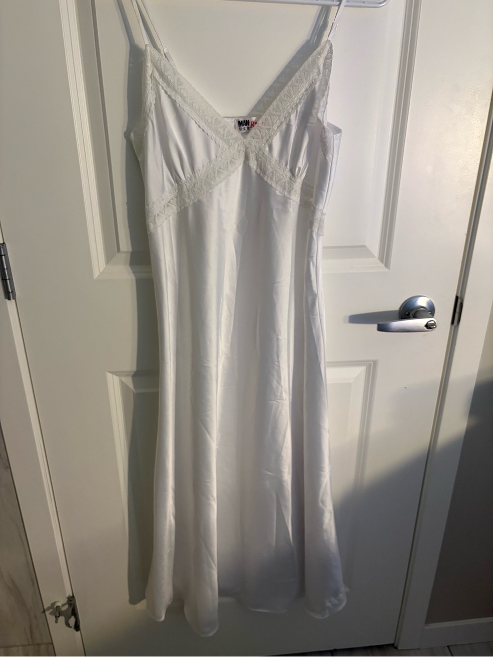 White Lace-Trim Slip Dress - Women's Intimates